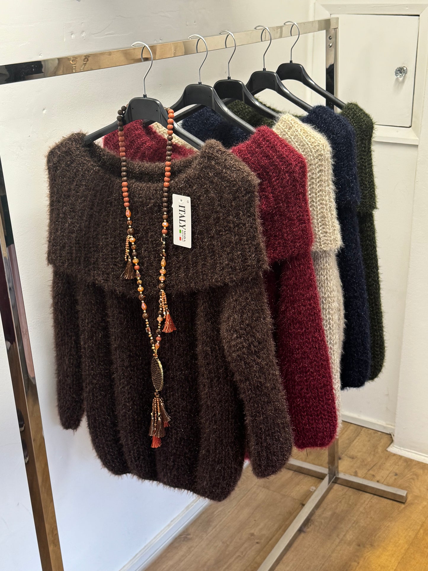 Bestselling Bardot style soft fluffy jumper