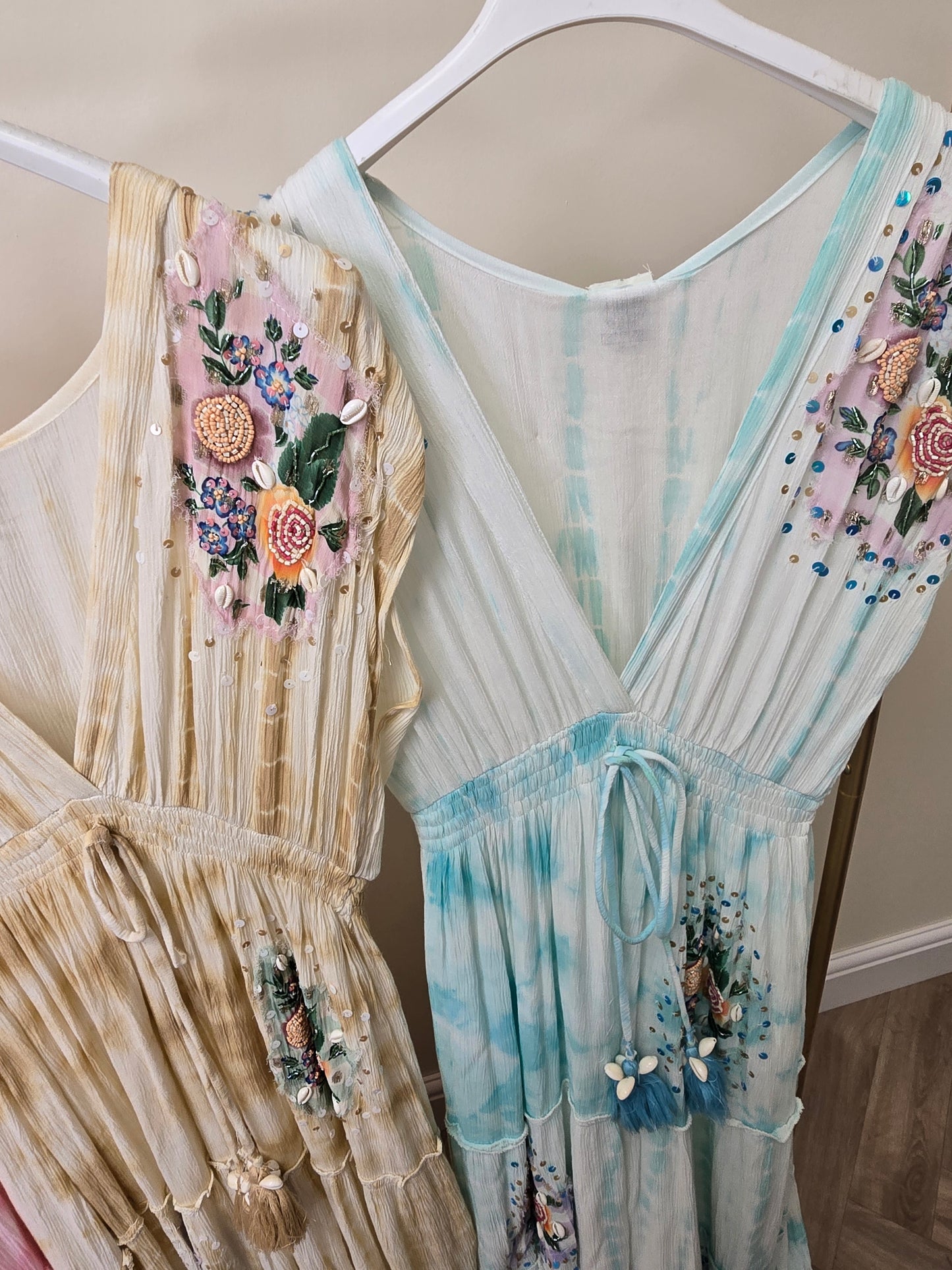 Boho Tye Dye Rose Maxi Dress
