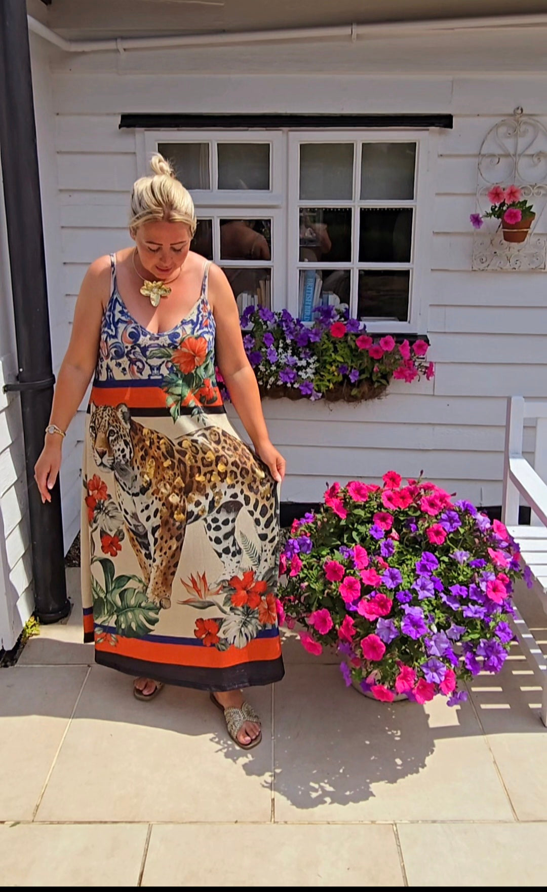 Tropical Gold Fleck Dress