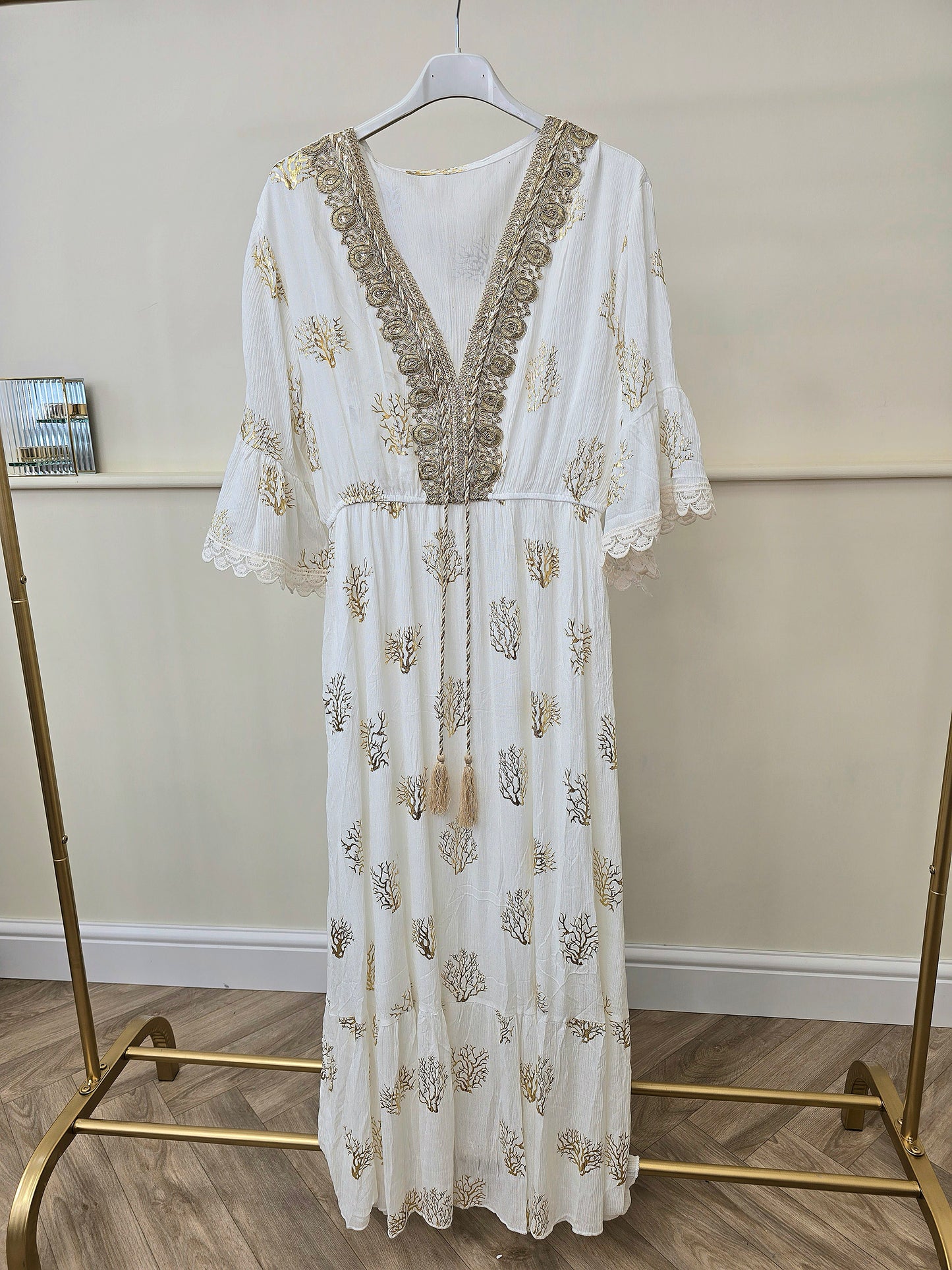 Gold Foil Boho Dress