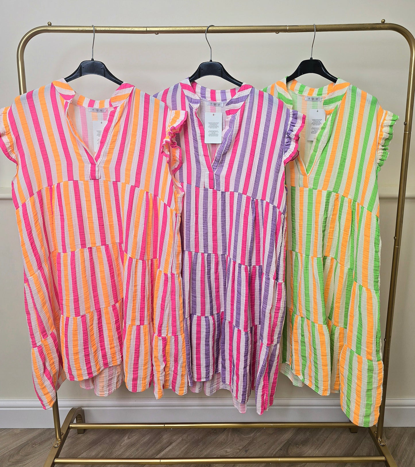 Multicolour Cotton Stripe Dress