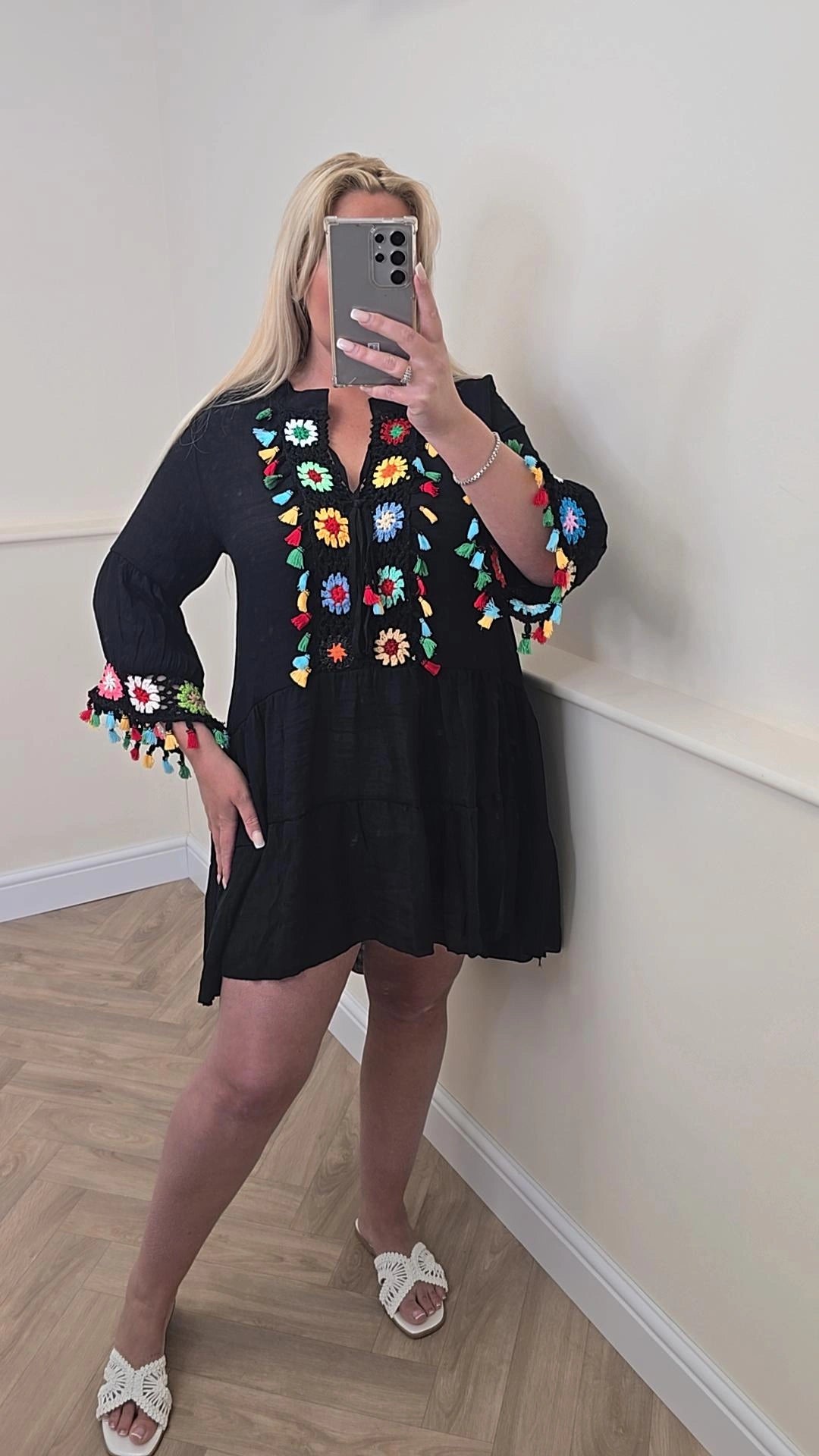 Multicolour Crotchet Dress Cover Up