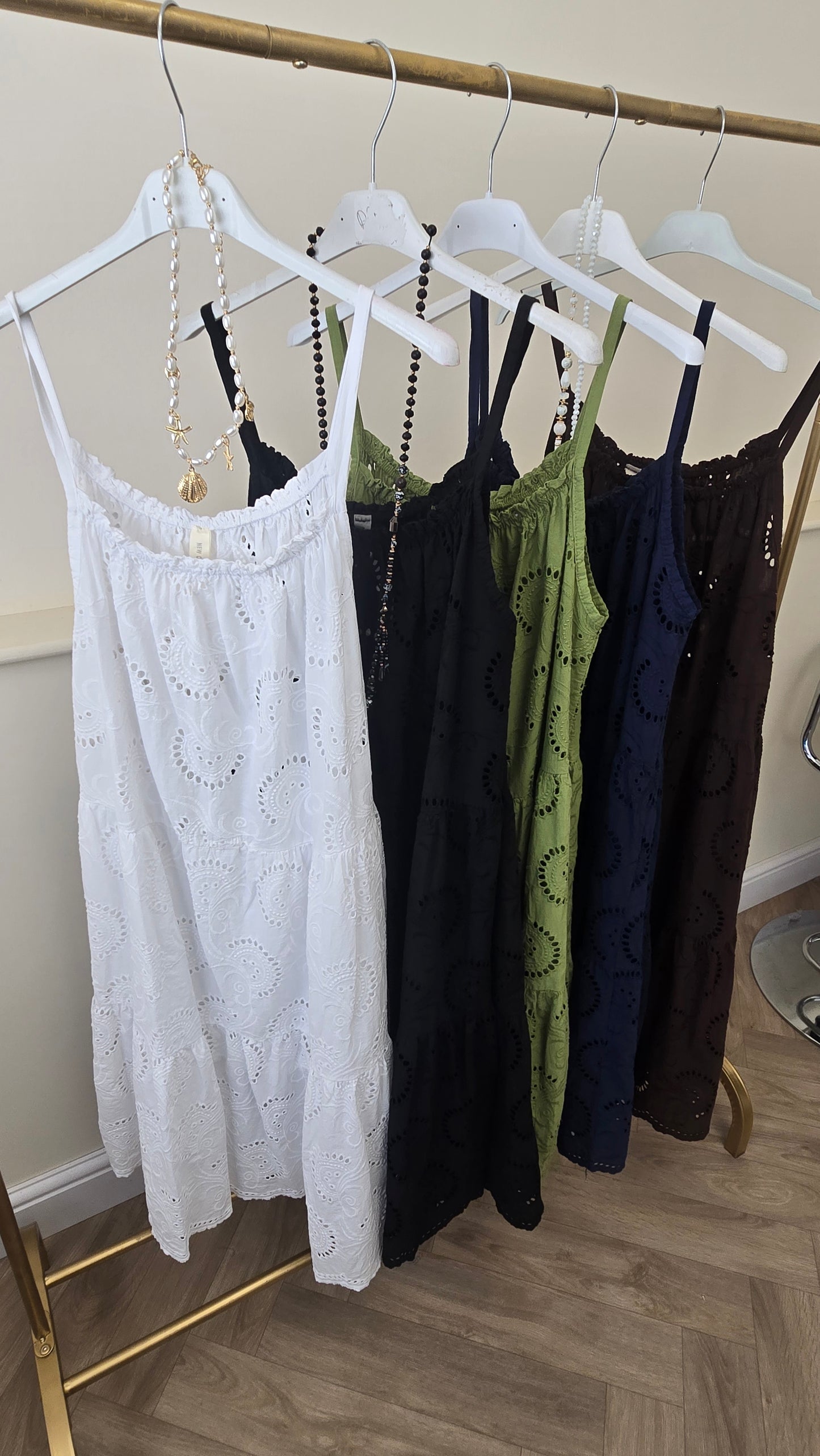 Broderie Strap Dress