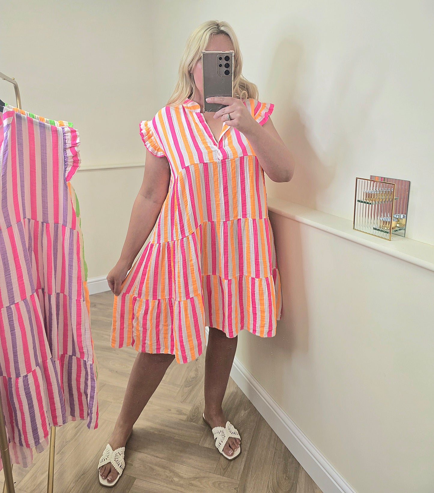 Multicolour Cotton Stripe Dress