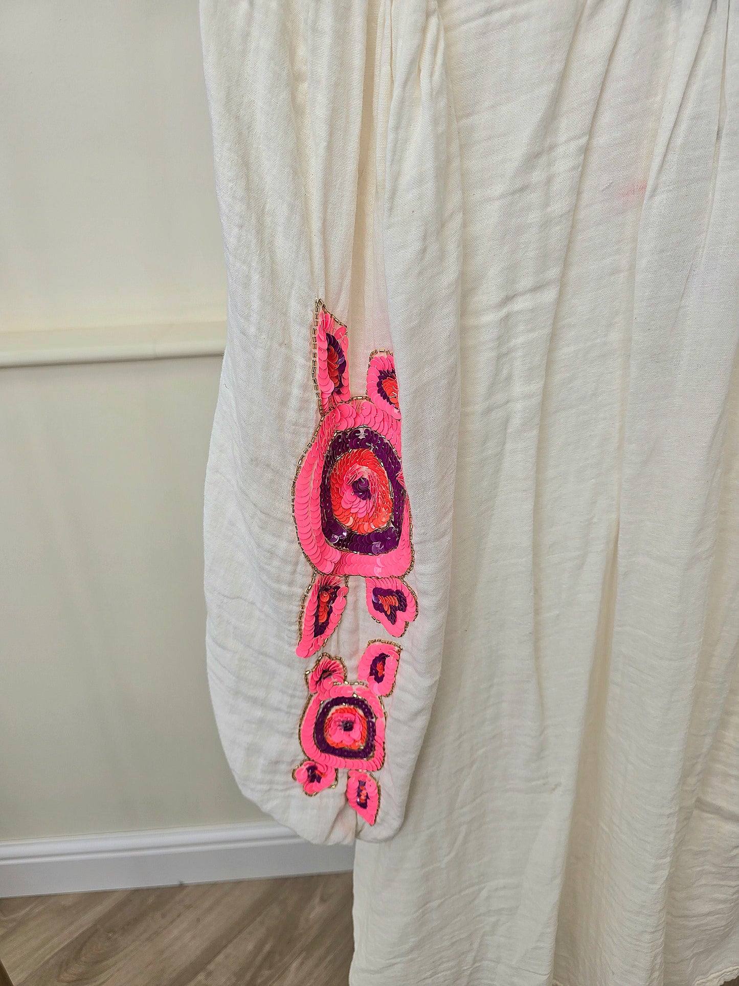Premium Lux Embellished Cotton Dress