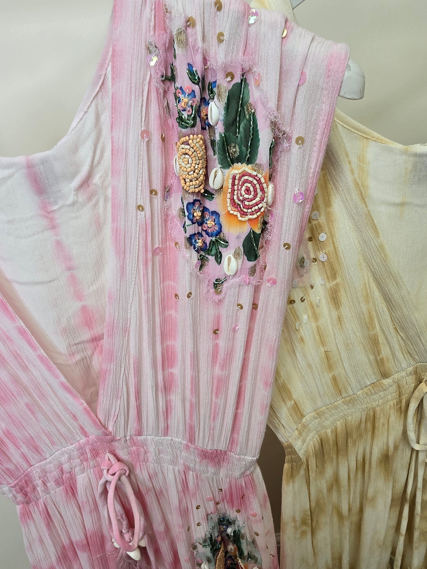 Boho Tye Dye Rose Maxi Dress