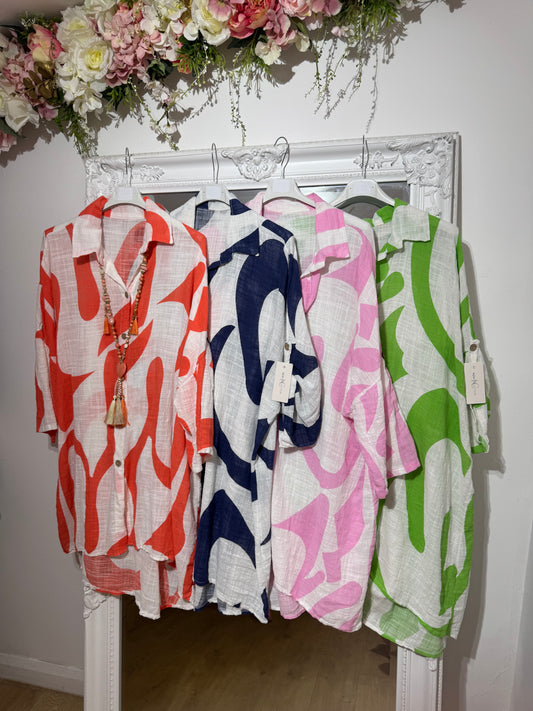 Cotton curve over shirt