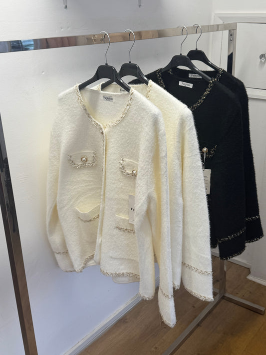 Chanel inspired super soft cardigan.