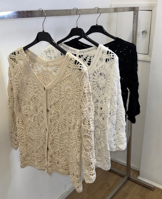 Italian Lux crochet cardigan