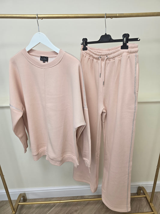 Pink Diamonte Lounge Set