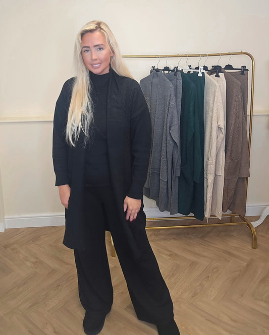 3 Piece Cardigan Trouser Set