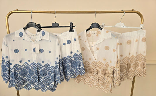 Broderie Short Set