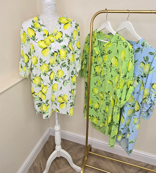 Made In Italy Lemon Cotton Top