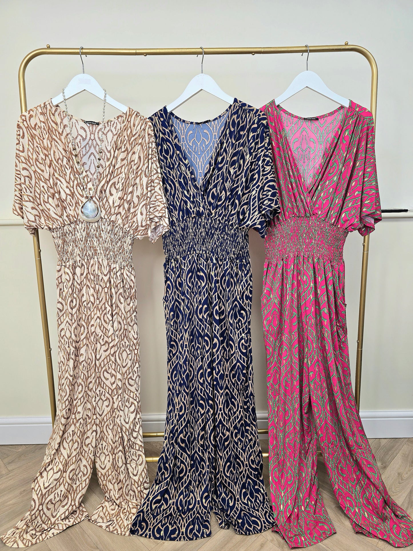 Ruched Pattern Jumpsuit