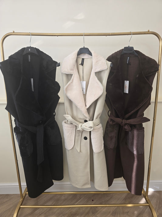 Belted Fur Gilet